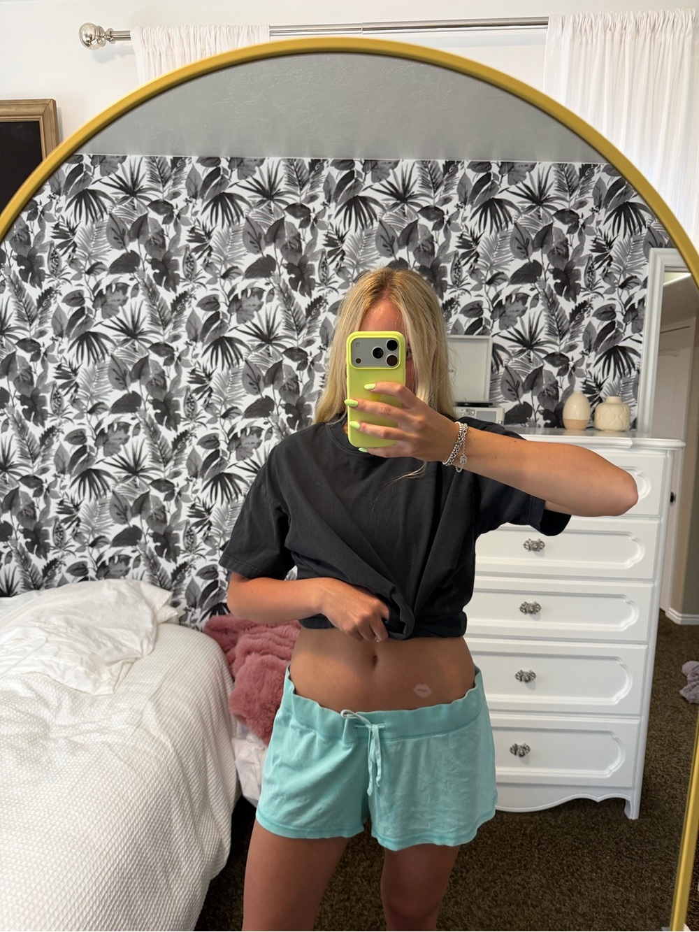 Old Navy Petite Light Aqua Cotton Shorts